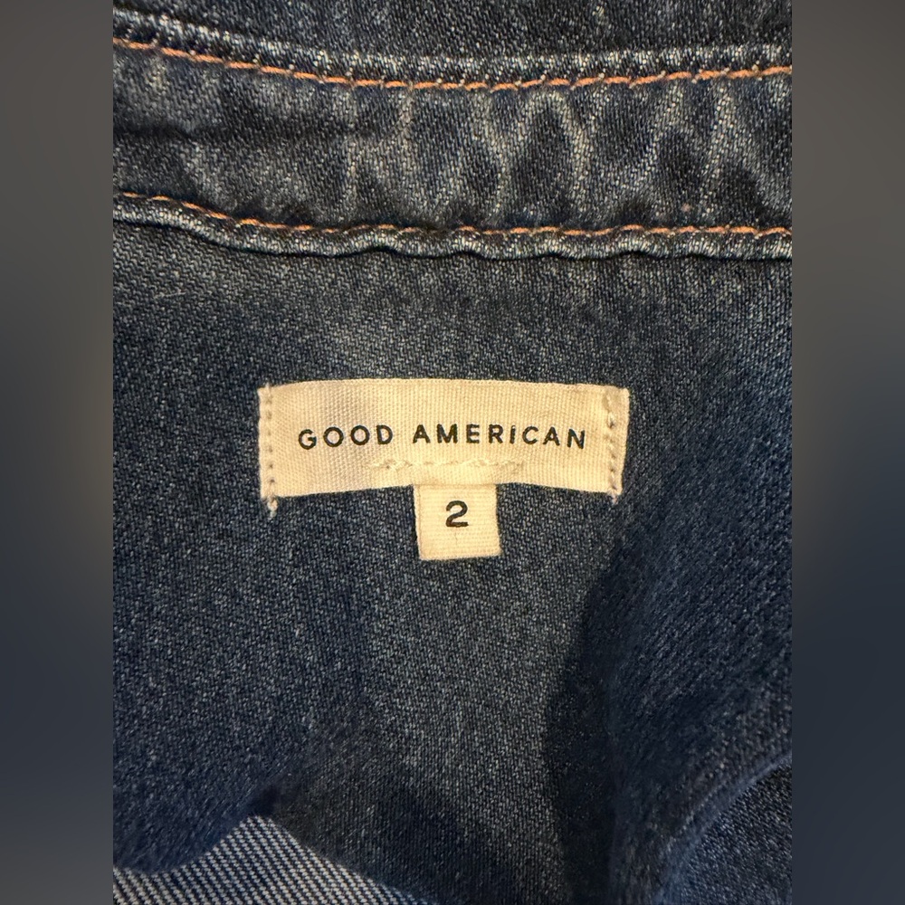 Good American Chambray Button Down Shirt - Picture 4 of 7